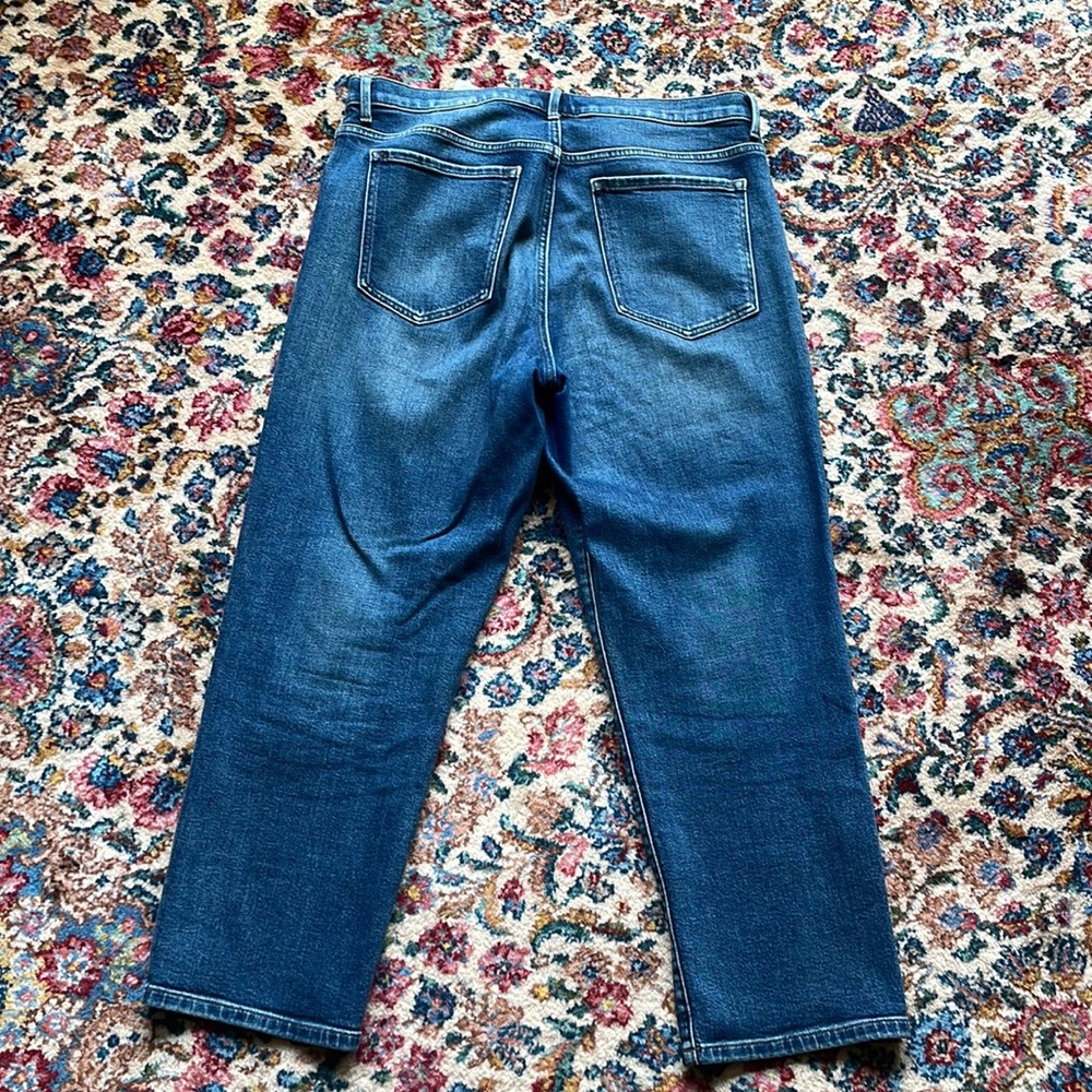 Banana Republic, High Rise Straight Leg denim, mid wash, size 32 - Picture 2 of 2